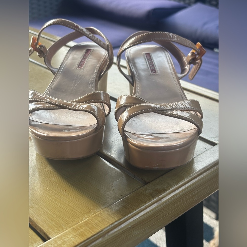 PRADA Tan Sandals, Size: 36 1/2 - Picture 15 of 17